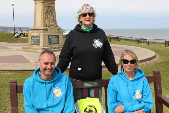 Elaine, Jo & Phil from Whitby beach sweep.