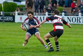 Tom Harrison scored a try for Scarborough RUFC in the loss at Malton & Norton.

PHOTOS BY ANDY STANDING