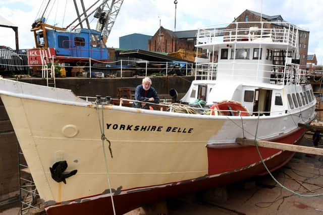 The Yorkshire Belle, pictured in dry dock, will be running trips to Bempton Cliffs this Sunday ahead of the summer.The Yorkshire Belle, pictured in dry dock, will be running trips to Bempton Cliffs this Sunday ahead of the summer.