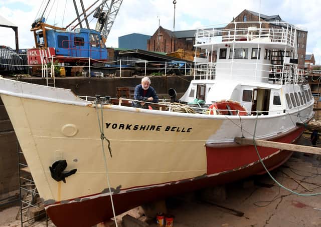 The Yorkshire Belle, pictured in dry dock, will be running trips to Bempton Cliffs this Sunday ahead of the summer.The Yorkshire Belle, pictured in dry dock, will be running trips to Bempton Cliffs this Sunday ahead of the summer.