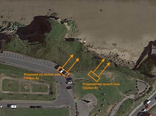 The sites proposed launch points.