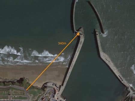 The proposed zip wire route, which has been rejected.