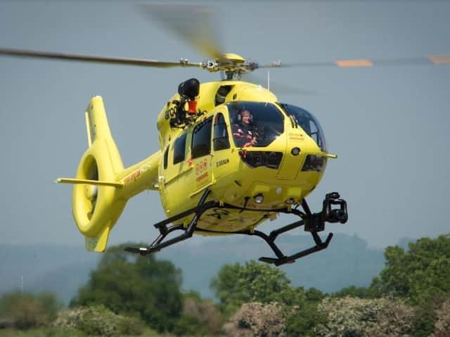 Stock image of the Yorkshire Air Ambulance.