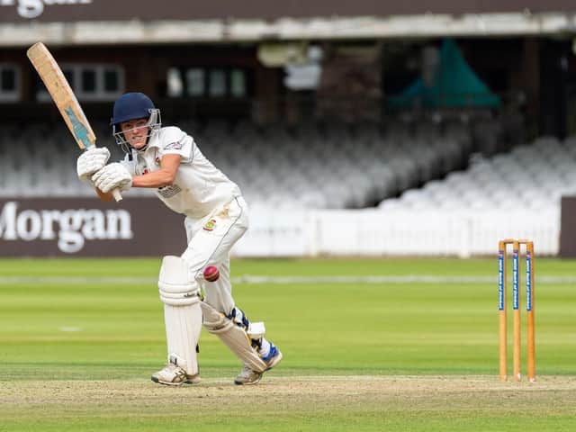 Will Hutchinson hit a ton for Flixton.
PHOTO BY WILL PALMER