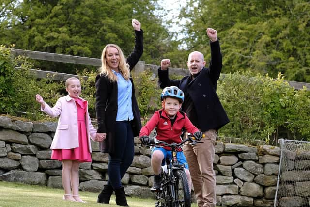 The Hodgson family look forward to Evie's birthday and William's bike ride.
211928p