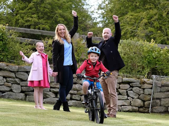 The Hodgson family look forward to Evie's birthday and William's bike ride.
211928p