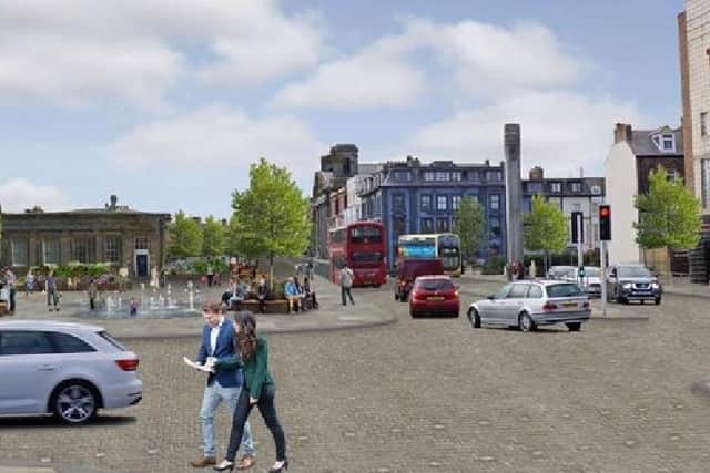 Proposed new look outside the railway station.