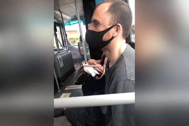 Police want to speak to this man about the incidents of harassment on the 12 and 13 buses between Bridlington and Scarborough.