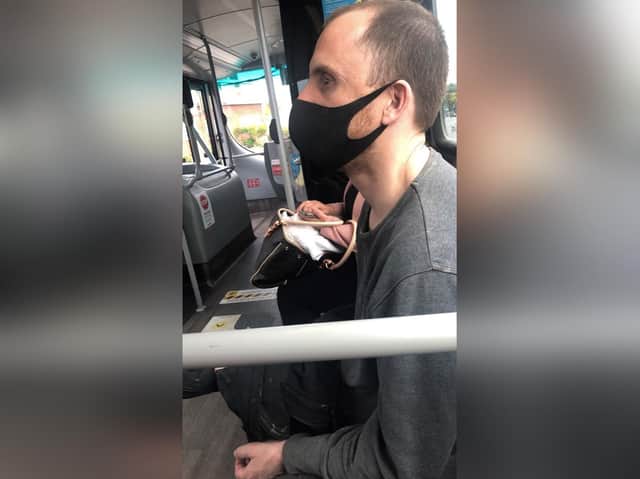 Police want to speak to this man about the incidents of harassment on the 12 and 13 buses between Bridlington and Scarborough.
