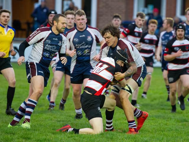 Luke Brown in action for Scarborough in their loss at Malton on Friday night

Photo by Andy Standing