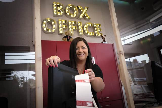 Natalie Foster ready with tickets at the Stephen Joseph’s box office.