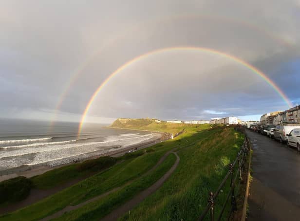 The stunning double rainbow was spotted over the North Bay. (Photo: Glynn Botterill)
