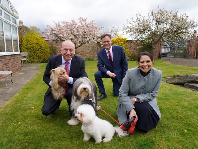 North Yorkshire Police, Fire and Crime Commissioner Philip Allott, York Outer MP Julian Sturdy and Home Secretary Priti Patel.