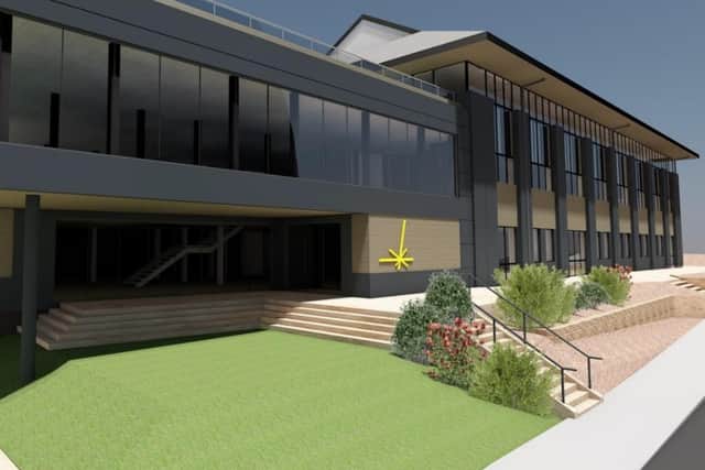 A digital image showing the plans to upgrade the Eastfield head office of McCain. Picture: McCain