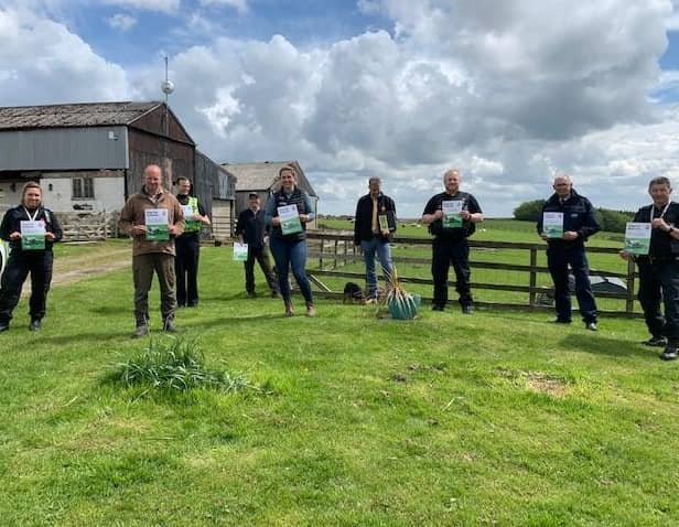 North Yorkshire Police have been supplying stocks of warning posters to farmers to put up on gates and near livestock fields. Picture: North Yorkshire Police