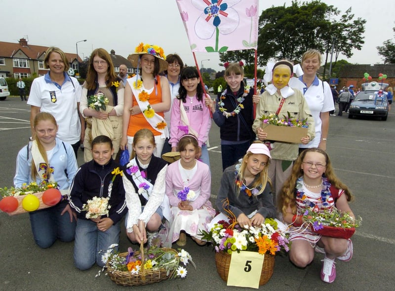 The Scarborough West Guides are all set to go in the carnival parade.