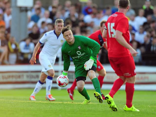 Michael Ingham in action for York City against Leeds United in a pre-season friendly in July 2015.