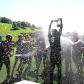 Angel's champagne celebrations after their final win over Trafalgar.

Photo by Richard Ponter.