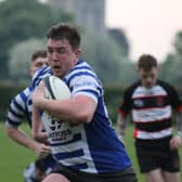 Sam Garvey on his way to scoring a try in the loss to Malton & Norton.