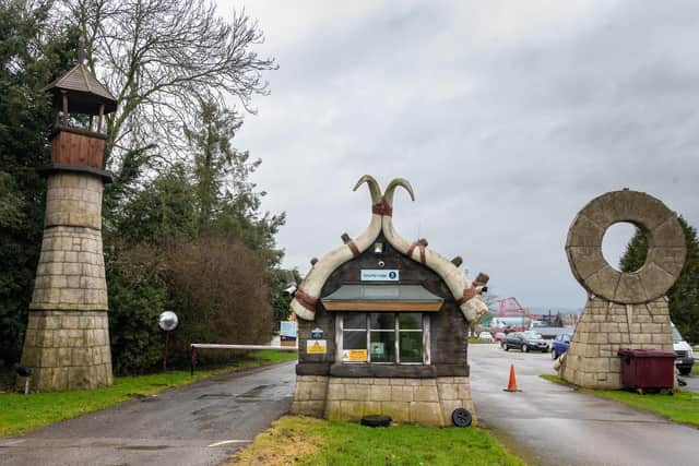 The entrance to Flamingo Land