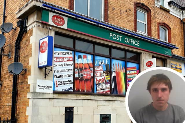 Hodson tried to hold up the South Cliff Post Office in March.