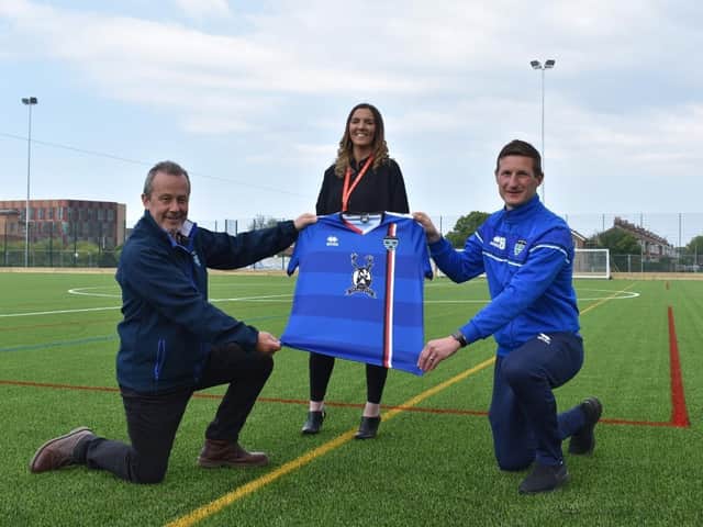 From left, Graeme Hinchliffe, Kelly Coupland and Lee Bullock