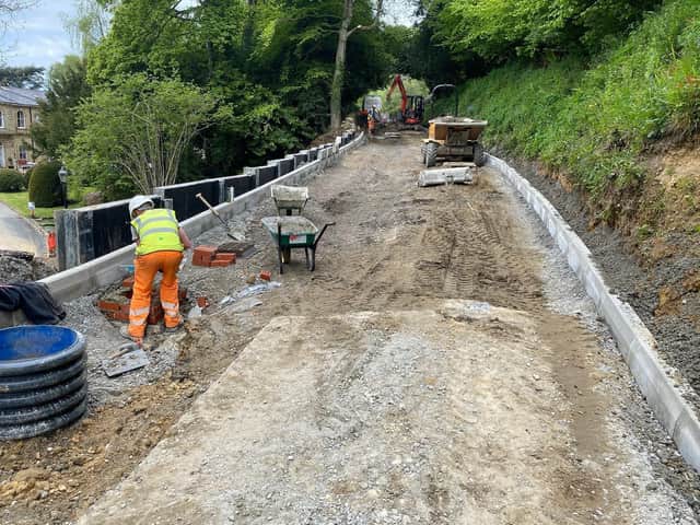 Urgent road repairs had to be carried out following a landslip.