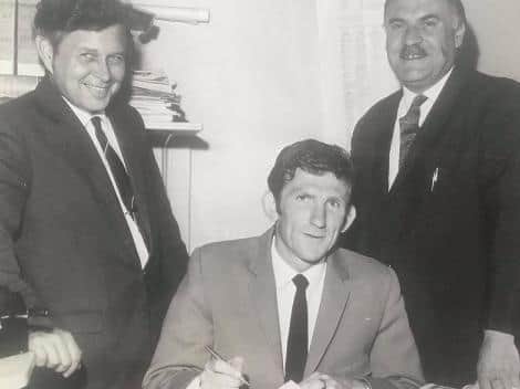 Colin Appleton signs as Boro player-coach in 1969
