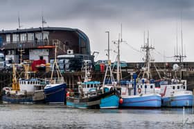 Fishing boats in Bridlington harbour.