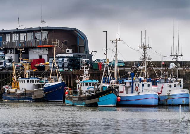 Fishing boats in Bridlington harbour.