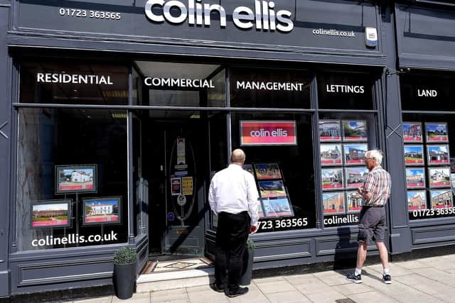 People checking out the properties on the market at Colin Ellis. Picture: JPI Media/ Richard Ponter
