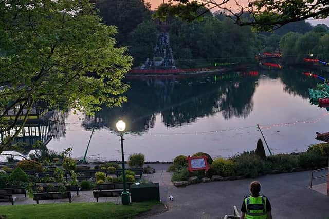 Police have been patrolling Peasholm Park.