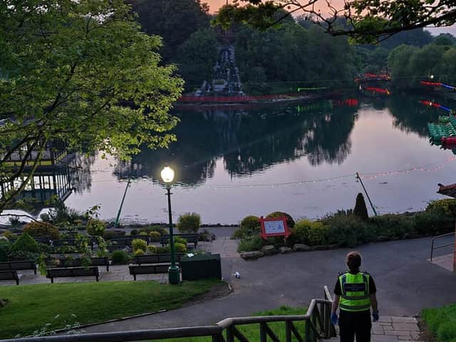 Police have been patrolling Peasholm Park.