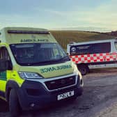 Rescuers were called to help two injured cyclists.