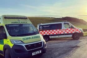 Rescuers were called to help two injured cyclists.
