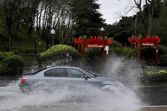 File photo of localised flooding near Peasholm Park in Scarborough. Picture: JPI Media/ Simon Hulme