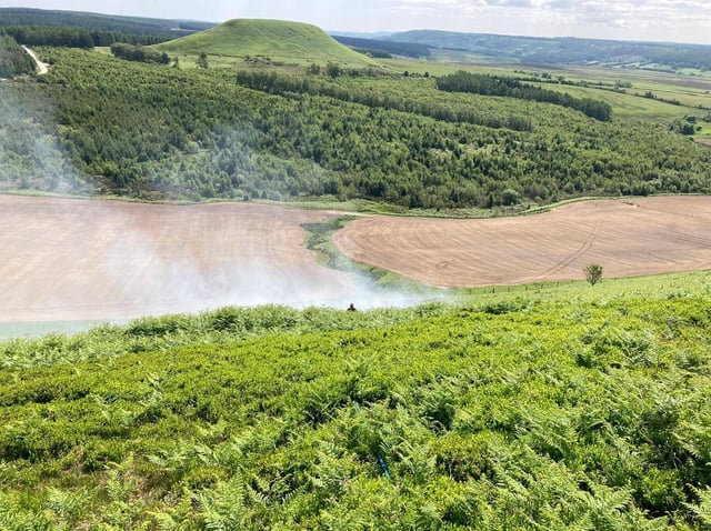 Smoke coming off the bracken fire. Picture: North Yorkshire Fire and Rescue Service