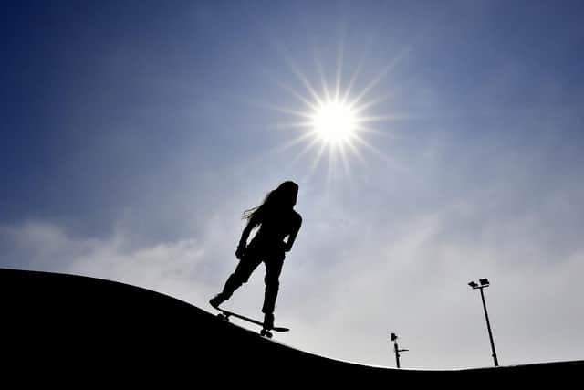Eliza Leach at Scarborough Skatepark. Picture: JPI Media/ Richard Ponter