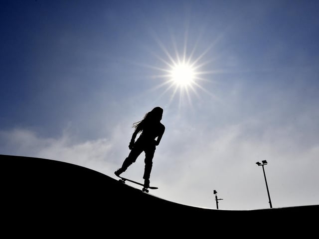 Eliza Leach at Scarborough Skatepark. Picture: JPI Media/ Richard Ponter