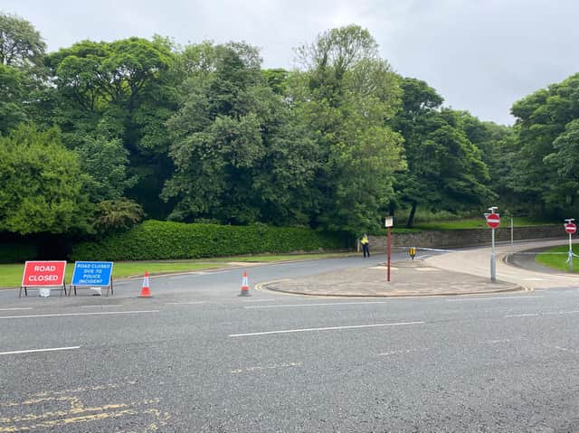 The police cordon at the bottom of Peasholm Road in Scarborough. Picture: JPI Media