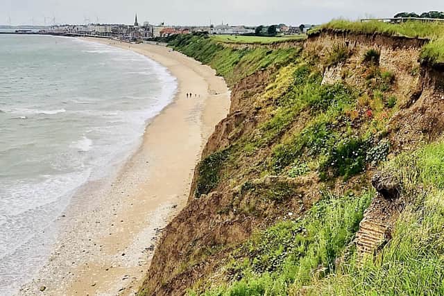 This photograph by Aled Jones shows Sewerby Steps as it is today.