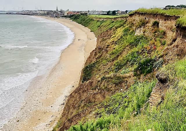 This photograph by Aled Jones shows Sewerby Steps as it is today.