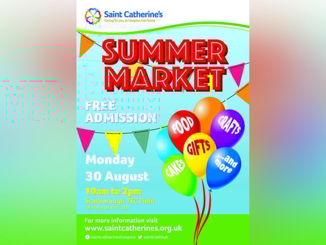 Saint Catherine's summer market will take place on Scarborough TEC's field.