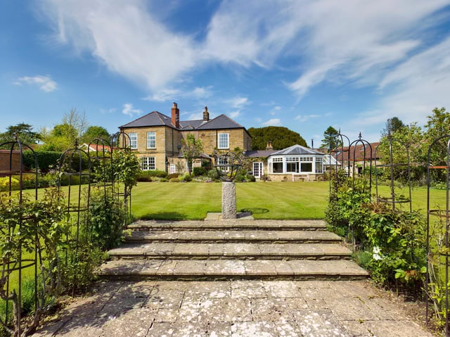 Looking up to the house from the gardens