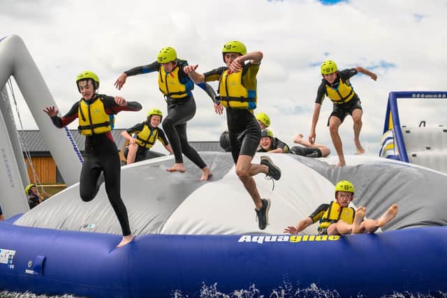 Scarbrough College students enjoy the waterpark