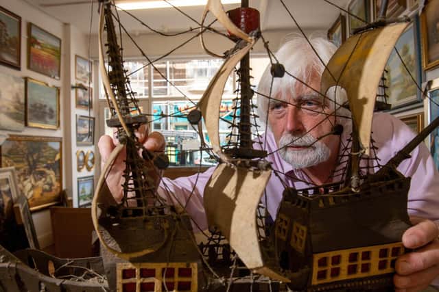 Brian Hewitt at The Ship Shop in Scarborough where he also has a taxidermy business and sells paintings. Picture Bruce Rollinson