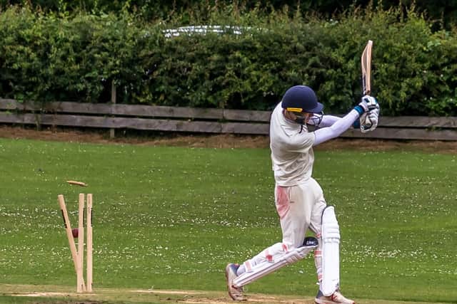 A Seamer 2nds wicket falls at Fylingdales
Photo by Brian Murfield