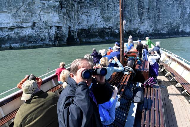 Seabird cruises aboard the Yorkshire Belle are popular with visitors to RSPB Bempton Cliffs. Picture by Simon Hulme