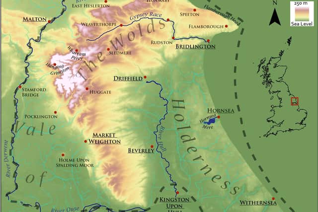 The proposed Geopark would complement the bid for Yorkshire Wolds to become an Area of Outstanding Natural Beauty. Map submitted.The proposed Geopark would complement the bid for Yorkshire Wolds to become an Area of Outstanding Natural Beauty. Map submitted.