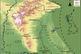 The proposed Geopark would complement the bid for Yorkshire Wolds to become an Area of Outstanding Natural Beauty. Map submitted.The proposed Geopark would complement the bid for Yorkshire Wolds to become an Area of Outstanding Natural Beauty. Map submitted.